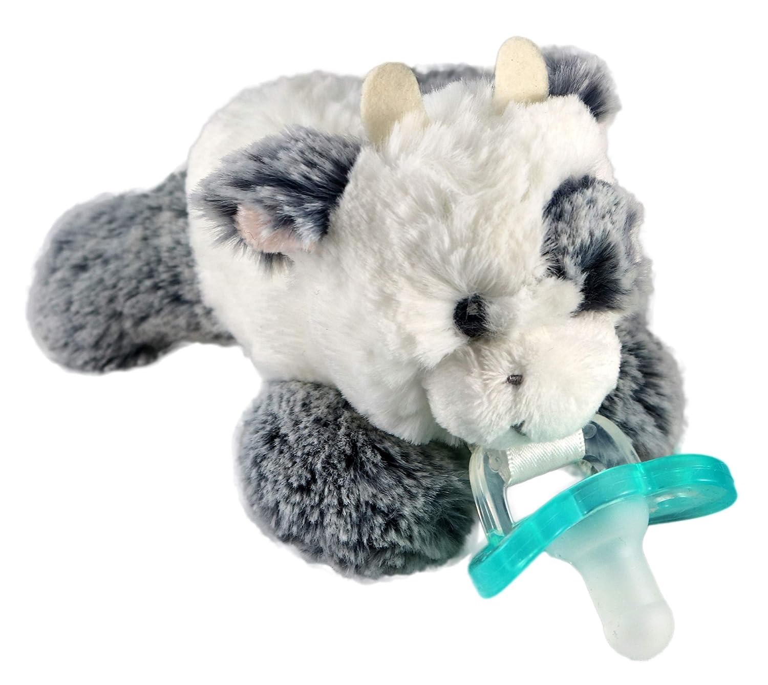 230816040302072_1 RaZbaby JollyPop Pacifier, Holder w/ Detachable Baby Pacifier, Stuffed Animal RaZbuddy, All Ages 0M+, 100% Medical Grade USA Made Silicone Pacifier, Machine Washable, Textured & Easy to Hold – Dragon - Image 1